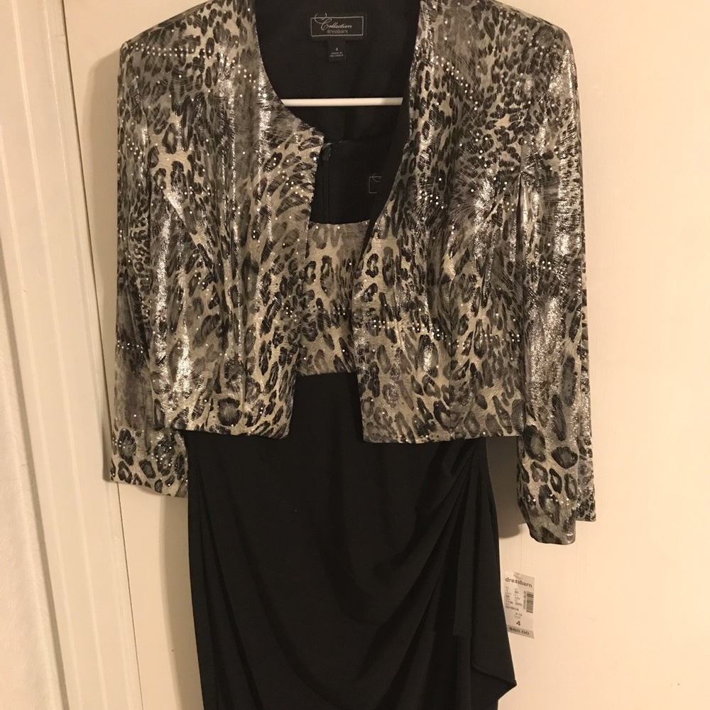 NWT Evening Black Dress 96% Polyester 4% Spandex